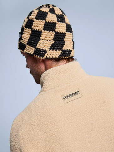 Checkerboard Beanie - Warm Sand