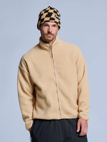 Checkerboard Beanie - Warm Sand