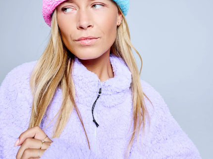 Teddy Twist Hat - Pink Blue Yellow