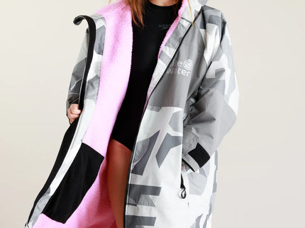 Hard Shell Robe - Arctic Camo/Pink
