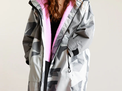 Hard Shell Robe - Arctic Camo/Pink