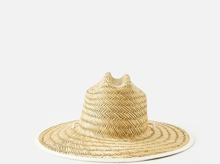 Script Straw Sun Hat  - Natural/Black