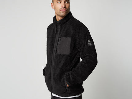 DTS Teddy Zip Thru Sweat - Black