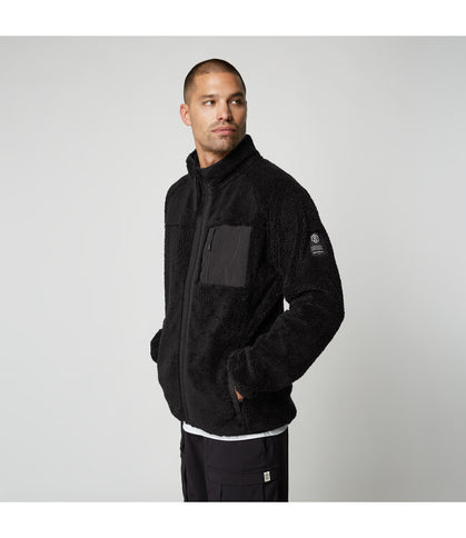 DTS Teddy Zip Thru Sweat - Black