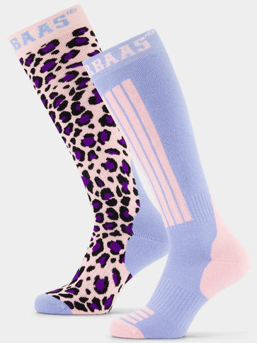 Panther Ski Socks 2-Pack - Pink