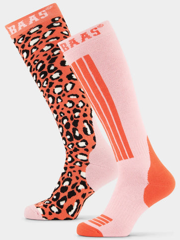 Panther Ski Socks 2-Pack - Orange