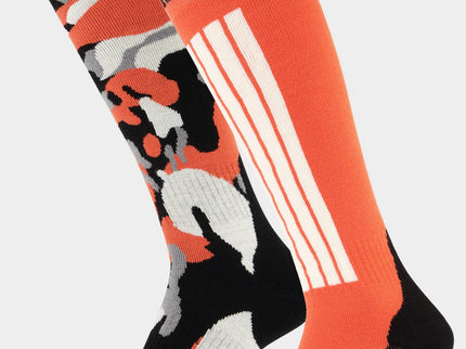 Camo Ski Sock 2-Pack - Orange