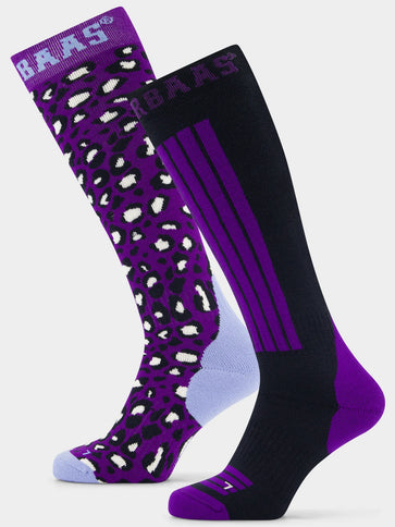 Panther Ski Socks 2-Pack - Purple