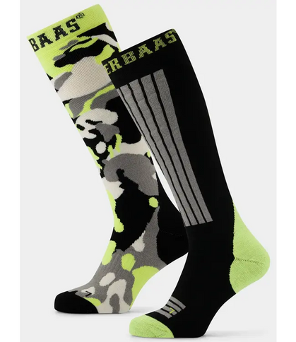 Camo Ski Socks 2-Pack - Black