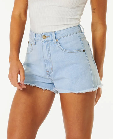 Amy High Waist Short - Blue