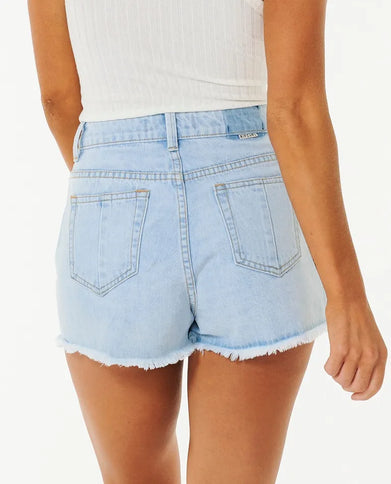 Amy High Waist Short - Blue