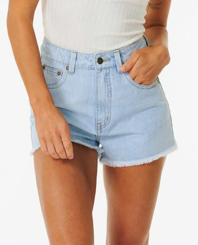 Amy High Waist Short - Blue