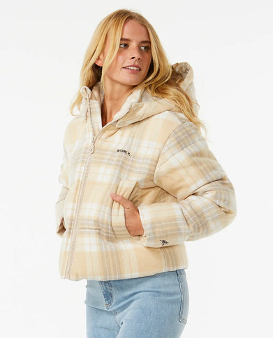 Anti-Series Surf Check Puffer - Natural