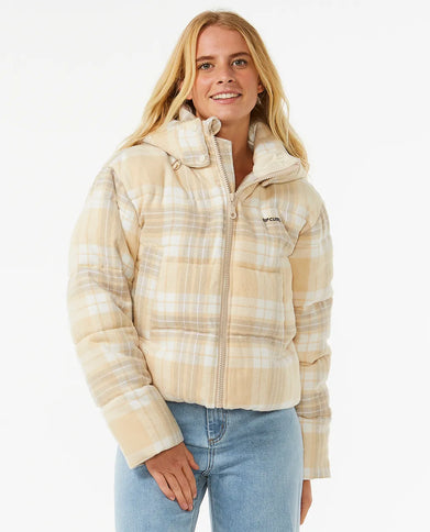 Anti-Series Surf Check Puffer - Natural