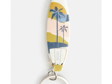 Surfboard Keyrings  - White/Orange