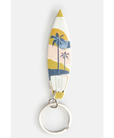 Surfboard Keyrings  - White/Orange