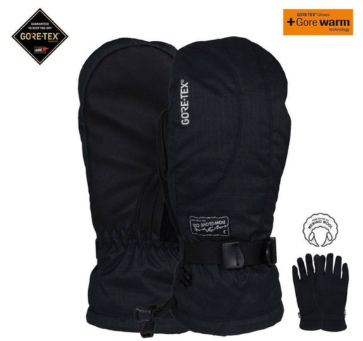 Wmns Crescent GTX Long Mitt Bk Schwarz