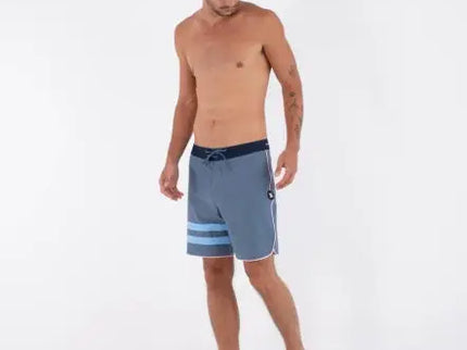 Phntm Eco Block Party Solid 18 - Grey Teal  Zwembroek van Hurley | SHAKA