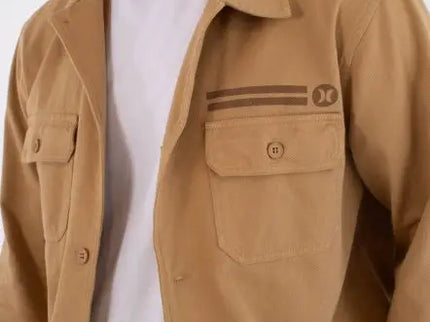 M Woven Ls Overshirt Craft - Khaki  Shirt van Hurley | SHAKA