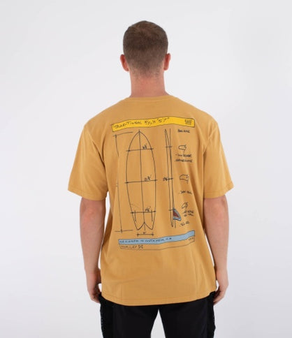 Kraft Sketch  Tee - Mustard Gold