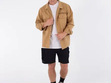 M Woven Ls Overshirt Craft - Khaki  Shirt van Hurley | SHAKA