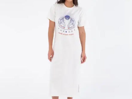 Dress Midi Island - Bone  Jurk van Hurley | SHAKA