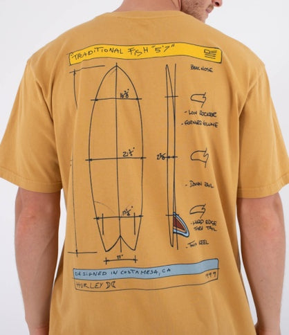 Kraft Sketch  Tee - Mustard Gold